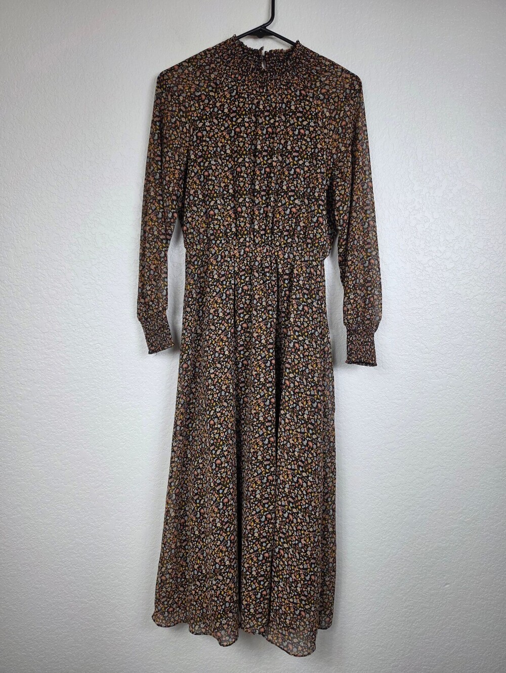 Madewell XS Floral Long Sleeve Dress